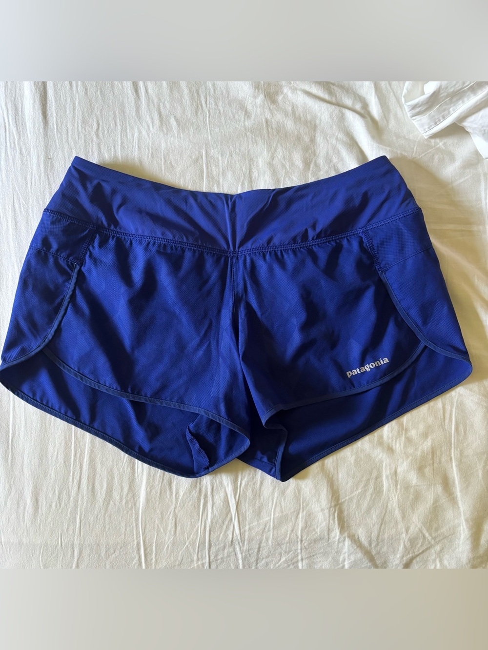 Patagonia women’s strider shorts in royal blue